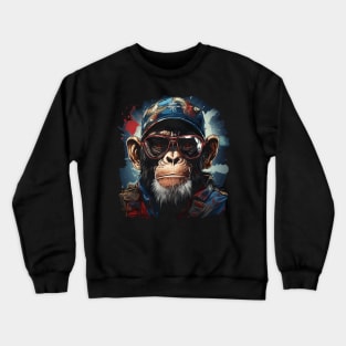 Patriotic Monkey Crewneck Sweatshirt